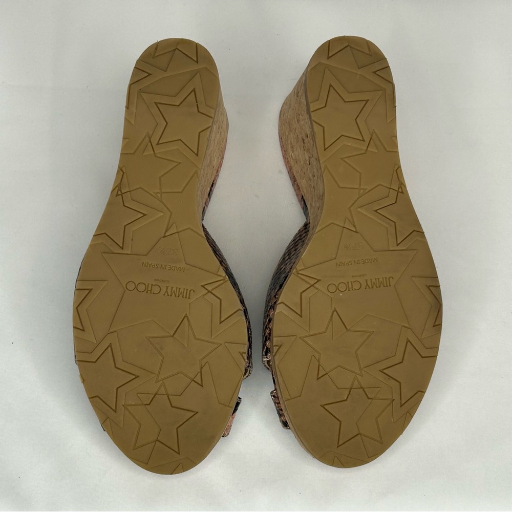 Jimmy Choo Almer 80 Snake-Effect Leather Sandals, 7.5, 37 1/2 - Picture 10 of 13